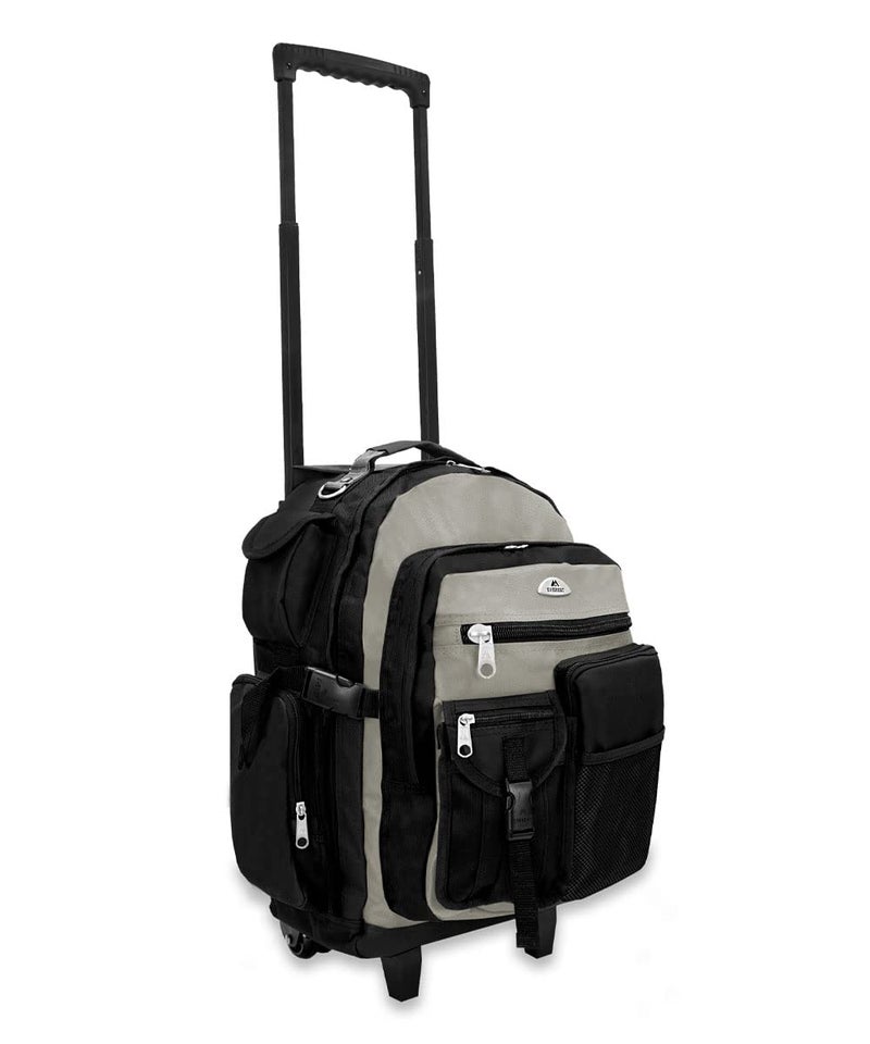 Everest Deluxe Wheeled Backpack, Khaki, One Size - Image 2